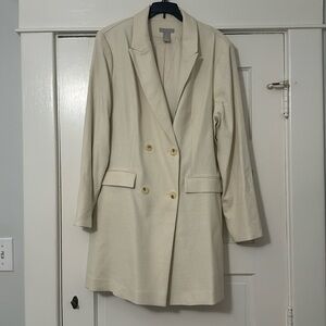 H&M Cream blazer dress, size L